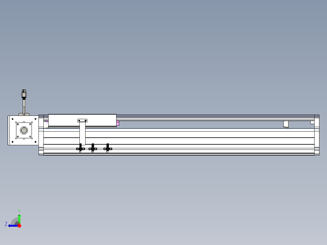 东锦同步带传动-直线滑台模组DH210B-L150-S500-BL-P750W-C3右视图