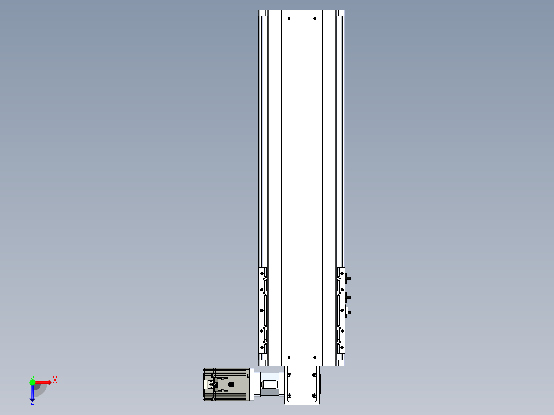 东锦同步带传动-直线滑台模组DH210B-L150-S500-BL-P750W-C3俯视图