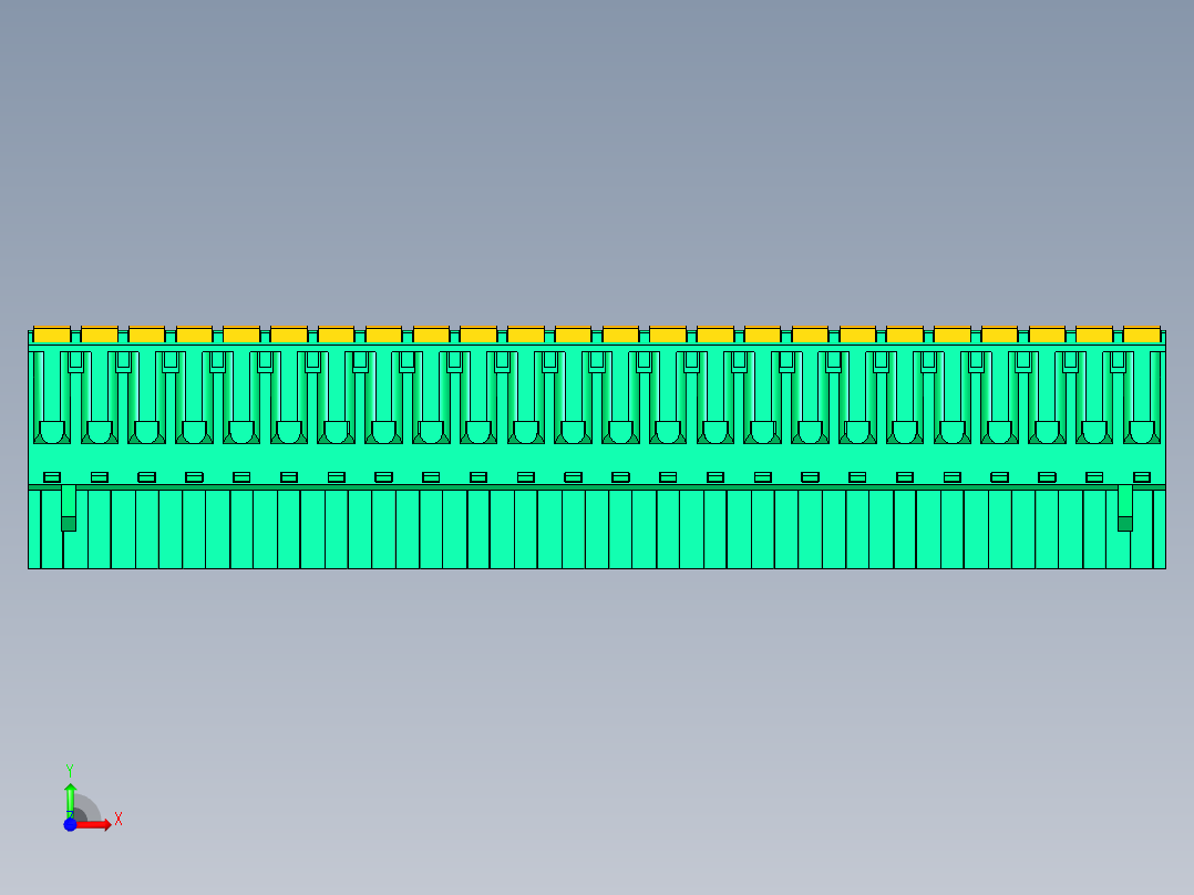 DEGSON 2EDG 系列 5.0mm 可插拔接线端子组-2EDGKD-5.0-24P-14-00AH前视图
