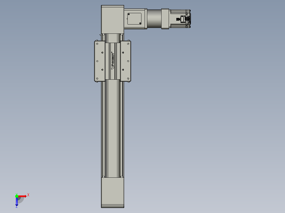 威洛博直线电机模组EB10-L224-S400-R-ZP75-MS3-5K俯视图