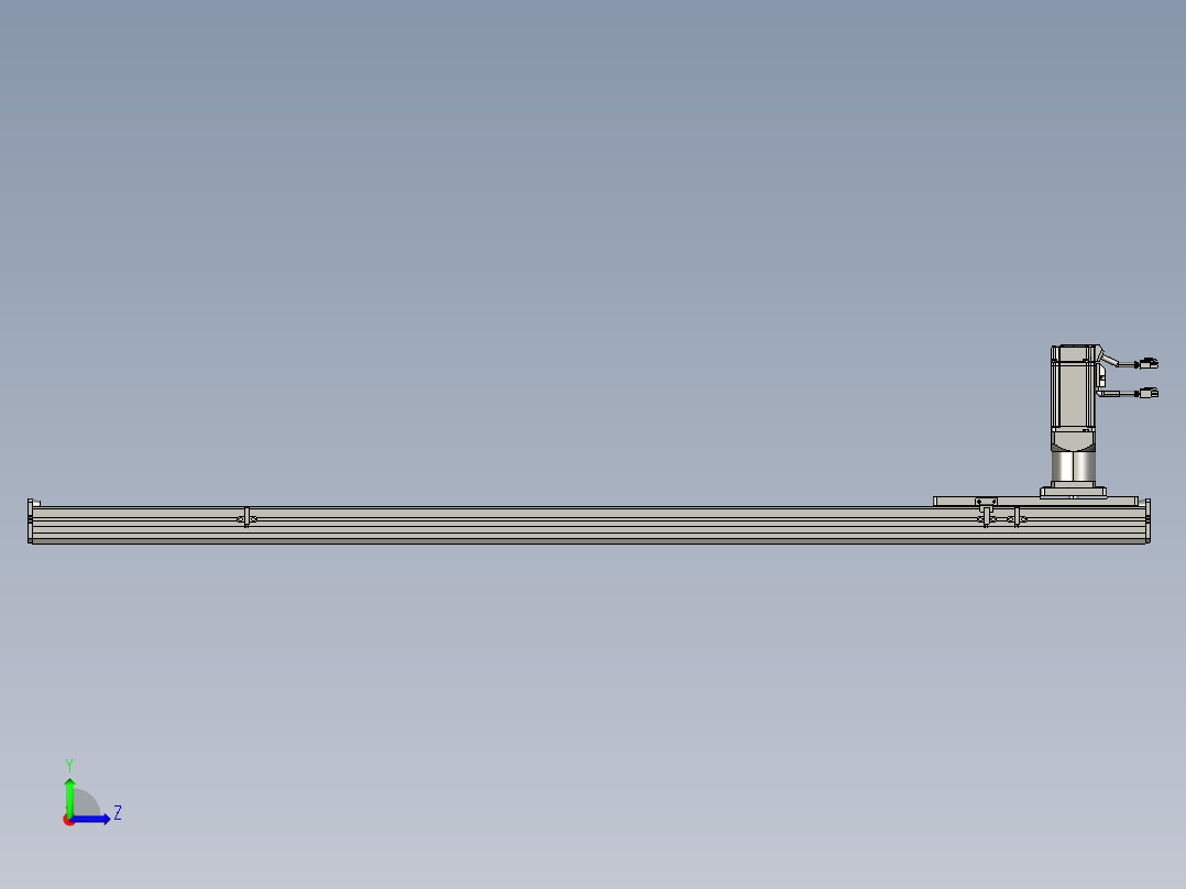 东锦齿条传动DH136G-S1200-BU-减速机+P400W左视图