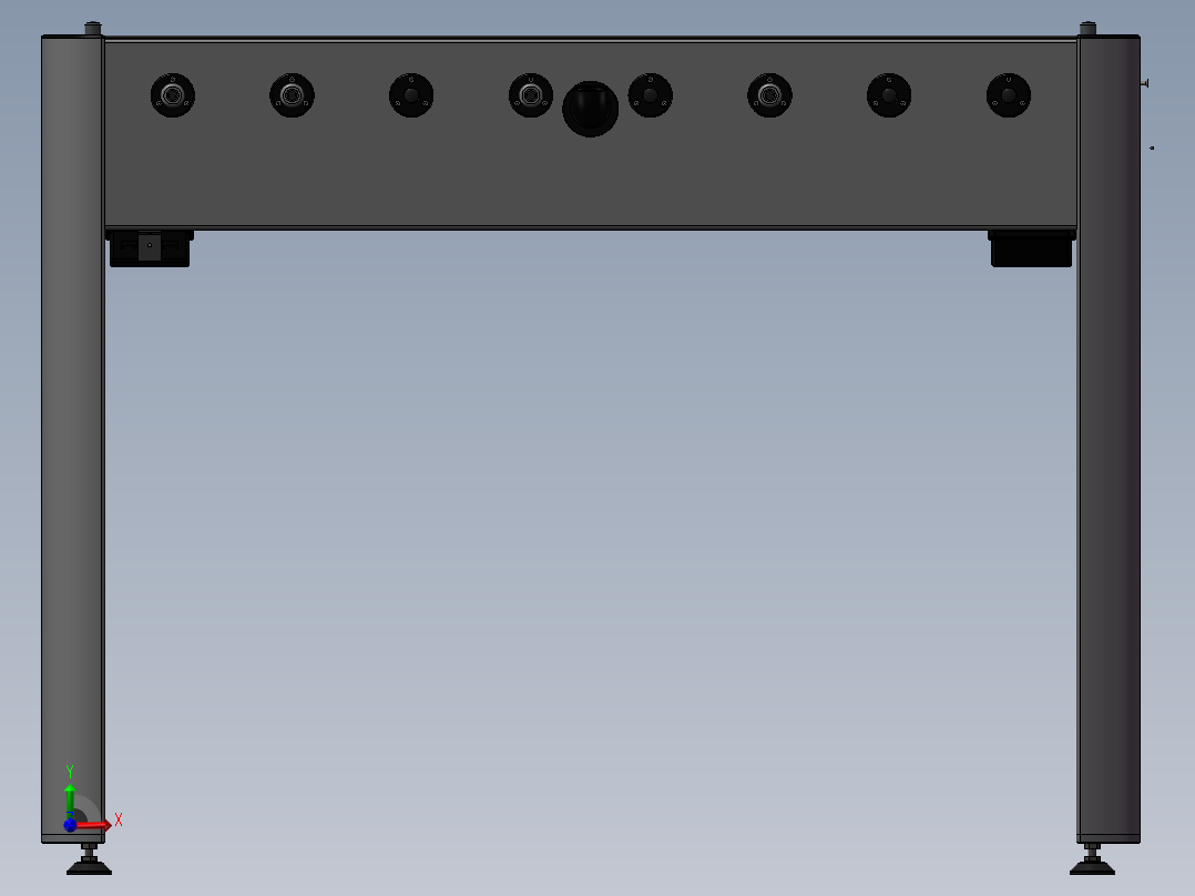 桌式足球前视图