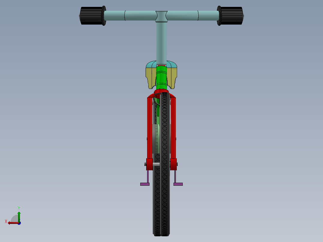 32---自行车模型sw2016三维图纸模型设计图纸后视图