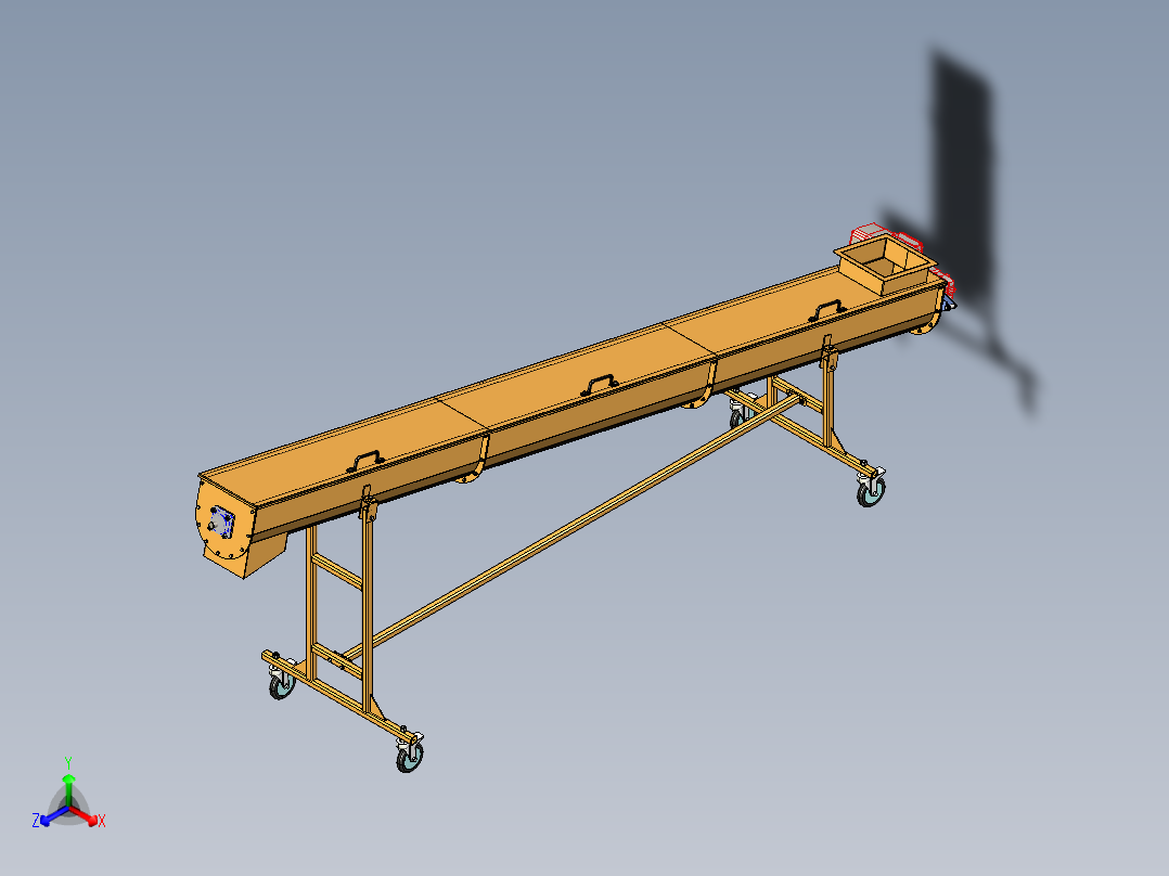 齿轮电机驱动的倾斜螺旋小麦输送器设计