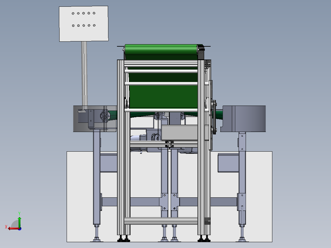 产品分流输送机后视图