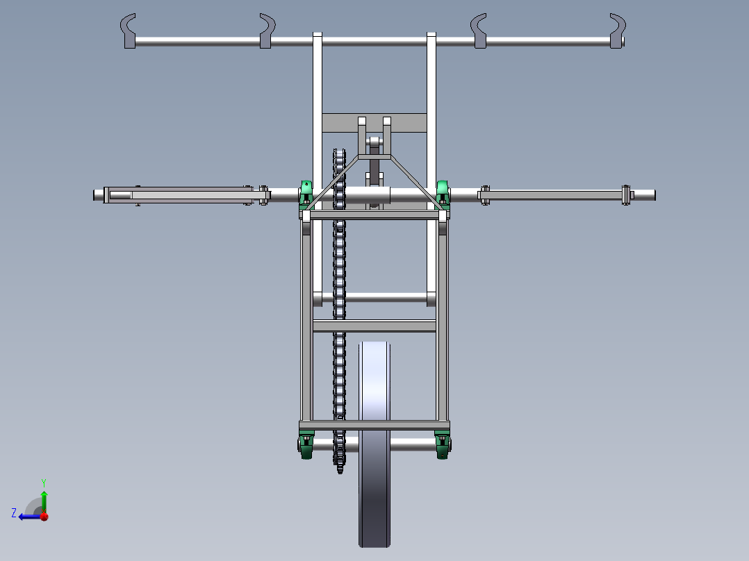 滴灌带回收机右视图