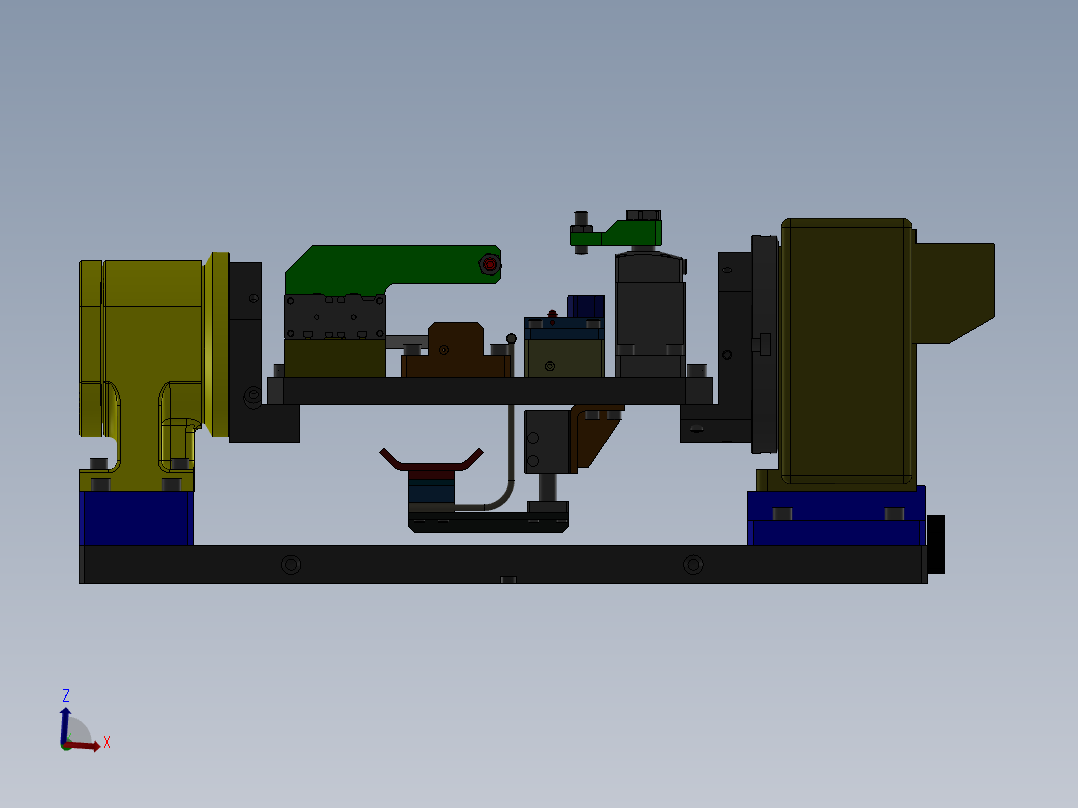 jig milling机床旋转轴旋转台后视图