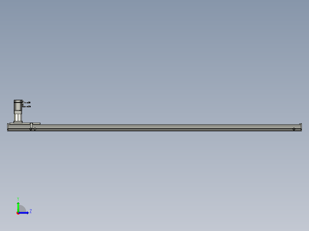 东锦齿条传动DH175G-L167-S2600-BU-减速机+750W左视图