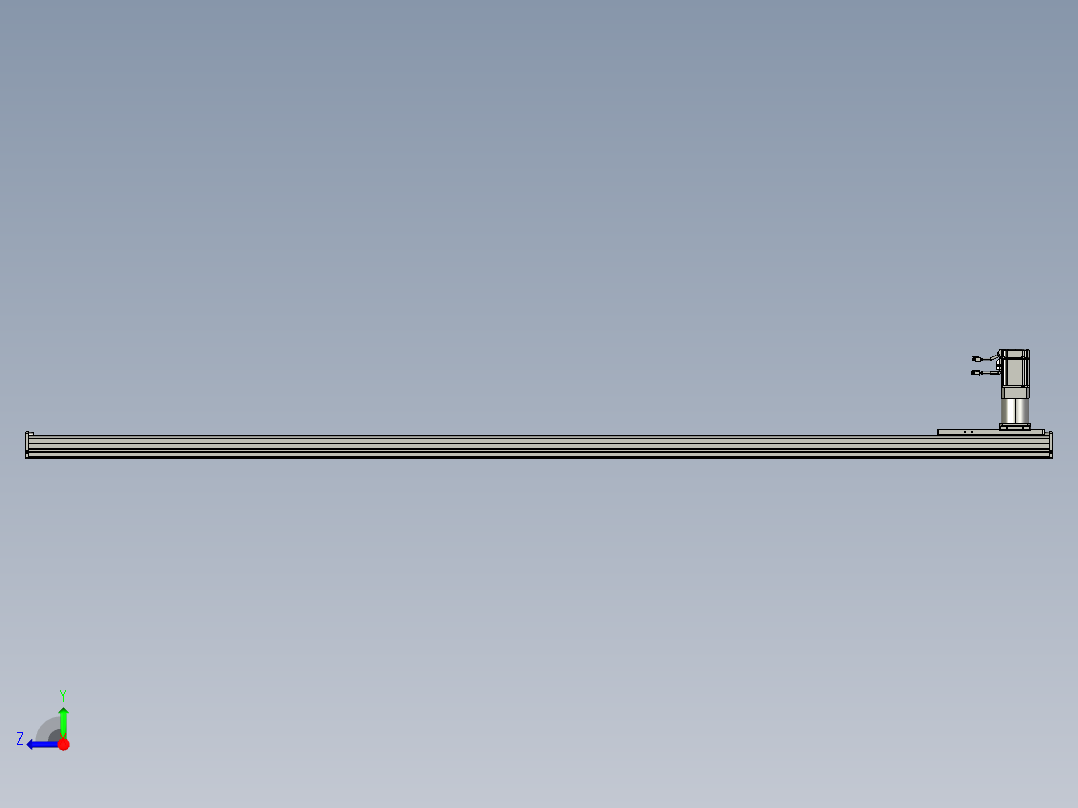 东锦齿条传动DH175G-L167-S2600-BU-减速机+750W右视图
