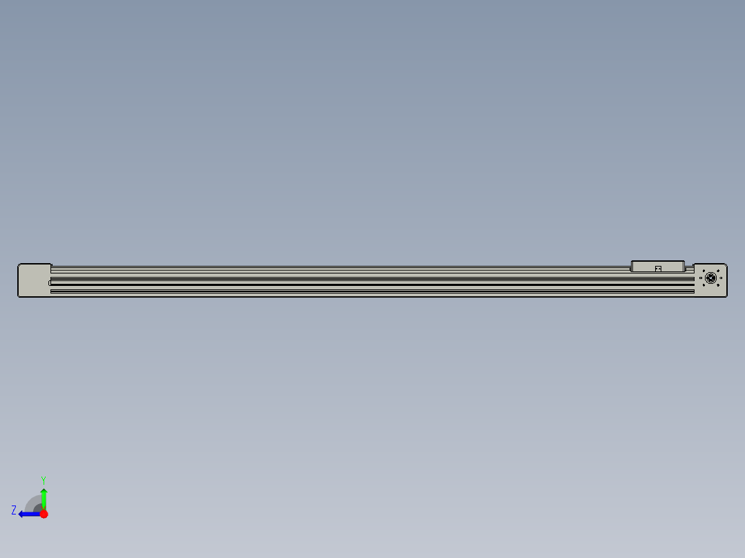 威洛博直线电机模组EB6-L140-S1400-光轴右视图