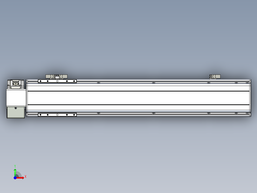 同步带滑台-半封闭B13H-L45-S550-LD-P40-D3前视图
