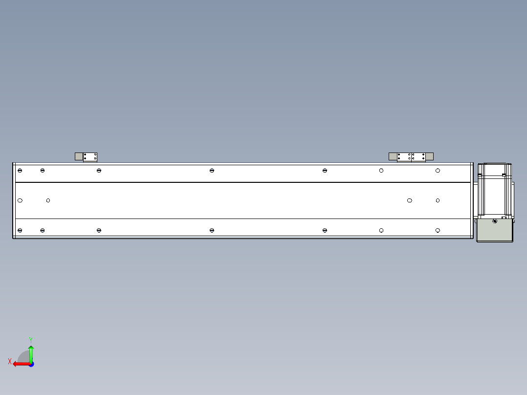 同步带滑台-半封闭B13H-L45-S550-LD-P40-D3后视图