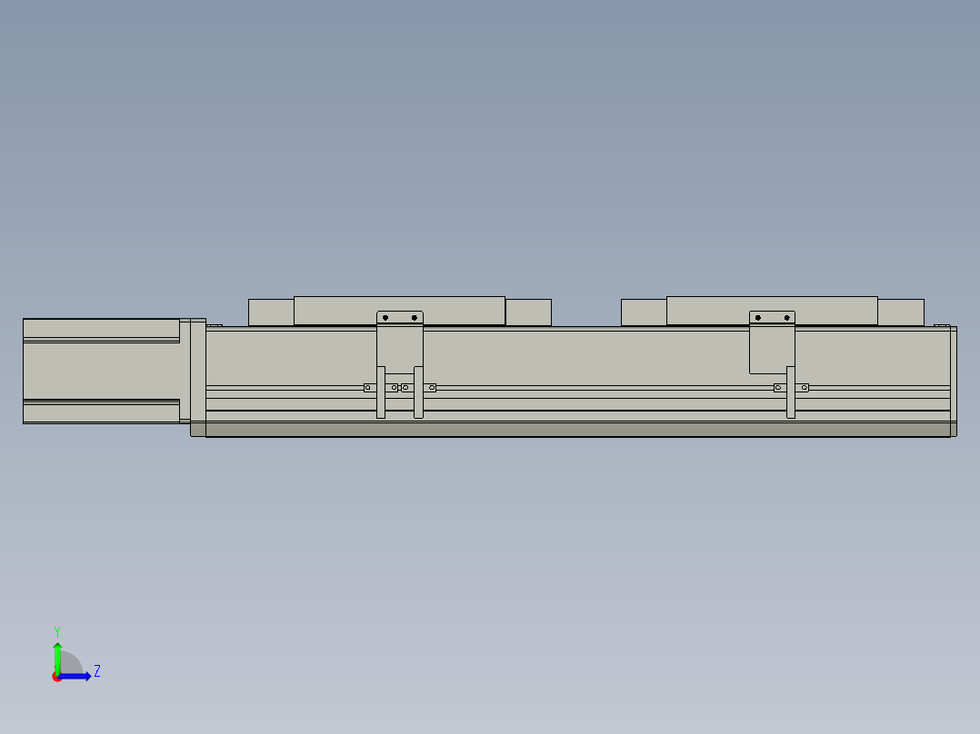 直线模组LHC17-S250-M设计图纸左视图