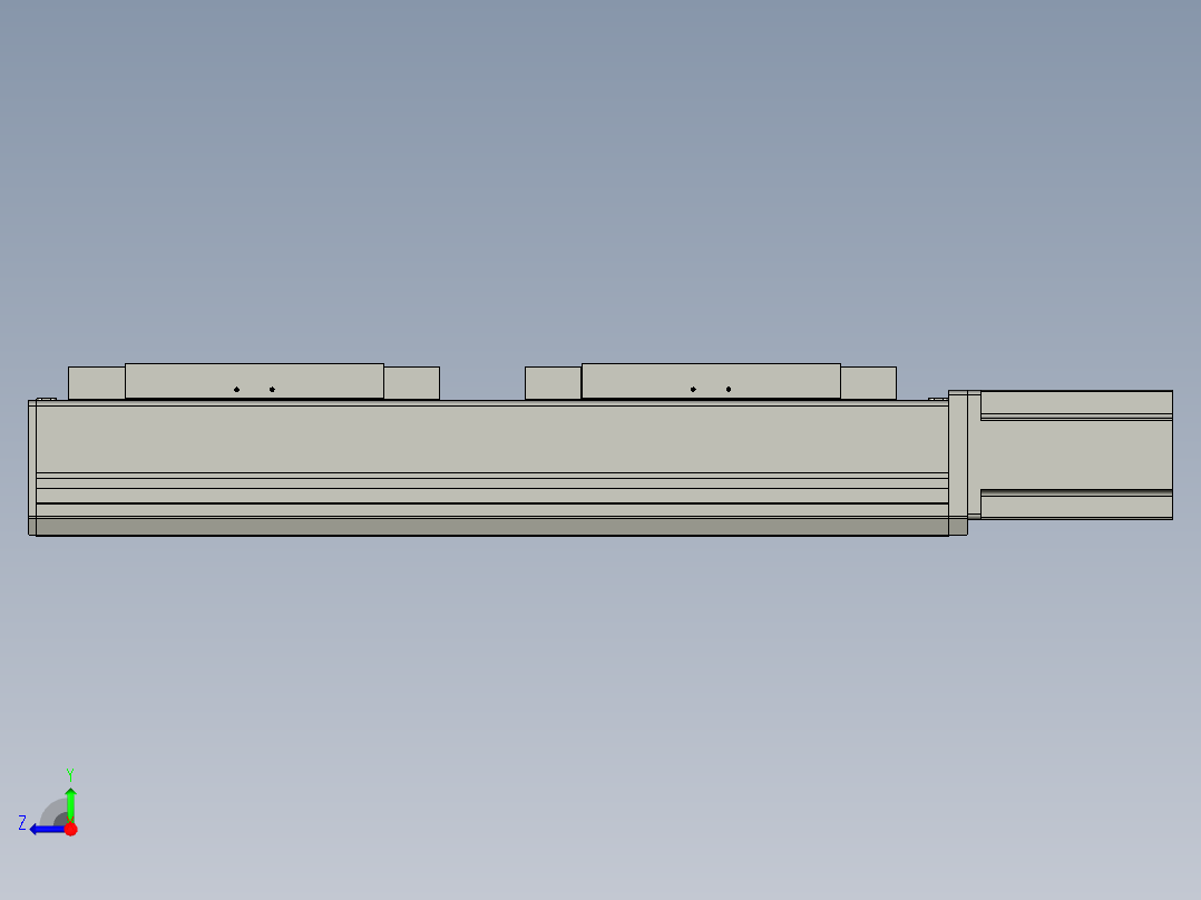 直线模组LHC17-S250-M设计图纸右视图
