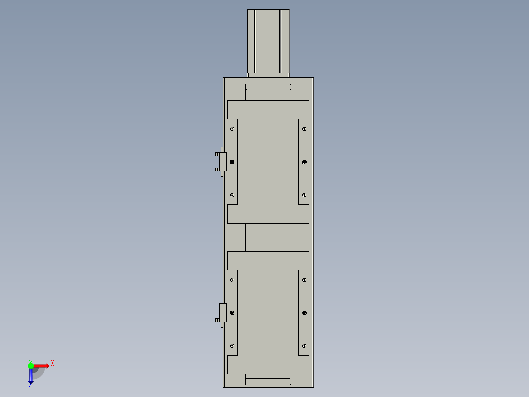 直线模组LHC17-S250-M设计图纸俯视图