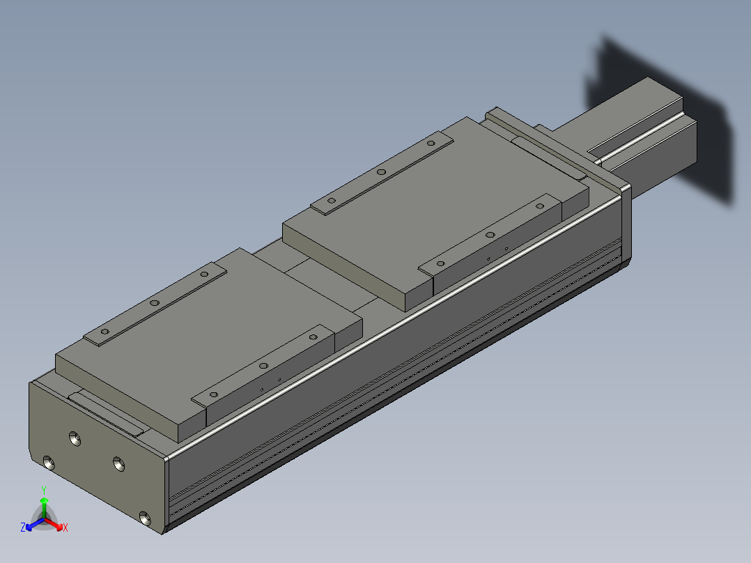 直线模组LHC17-S250-M设计图纸正等轴测图
