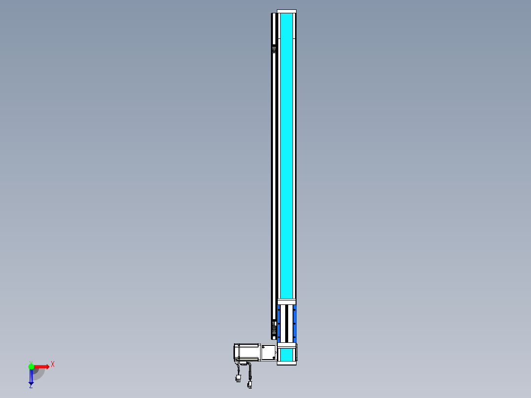 威洛博LB.GB同步带传动--欧规系列LB6A-L130-S900-BR俯视图