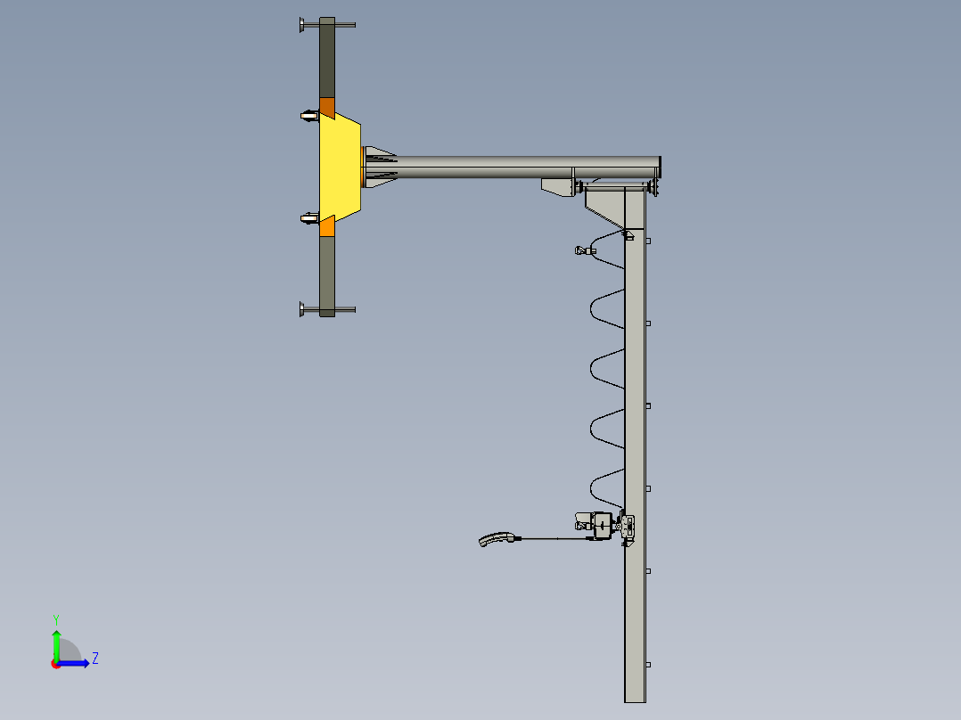 可移动吊车三维图1358910左视图