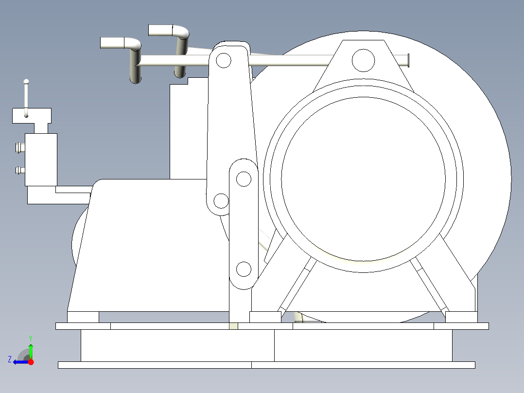 绞车 卷扬机 (36)右视图