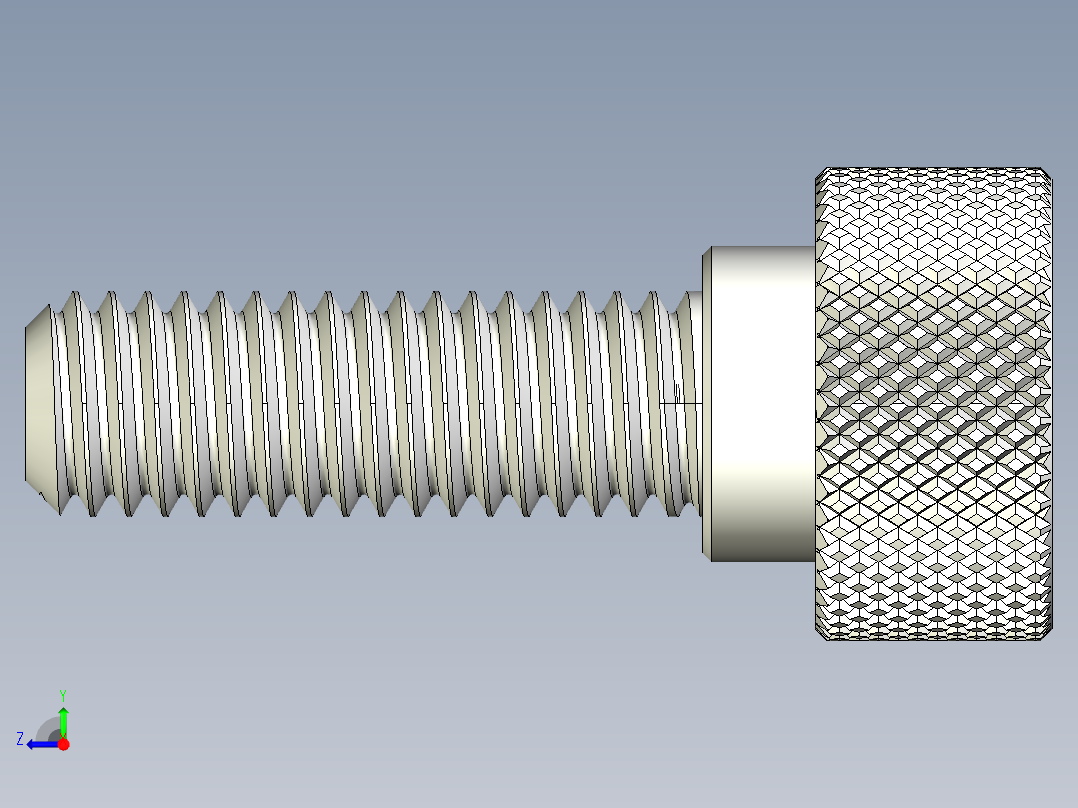 滚花指旋螺钉-M5 x 17.5mm右视图