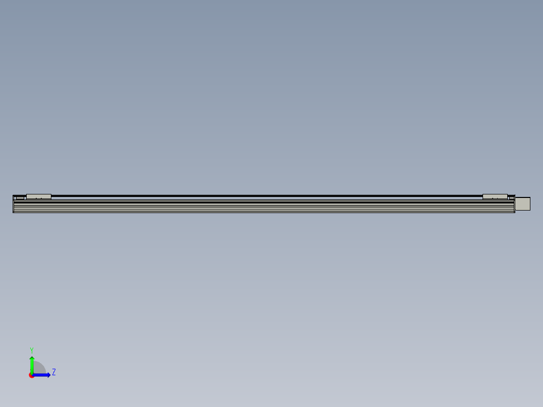 直线模组WG-LHB12-S2000-L(B)设计图纸左视图
