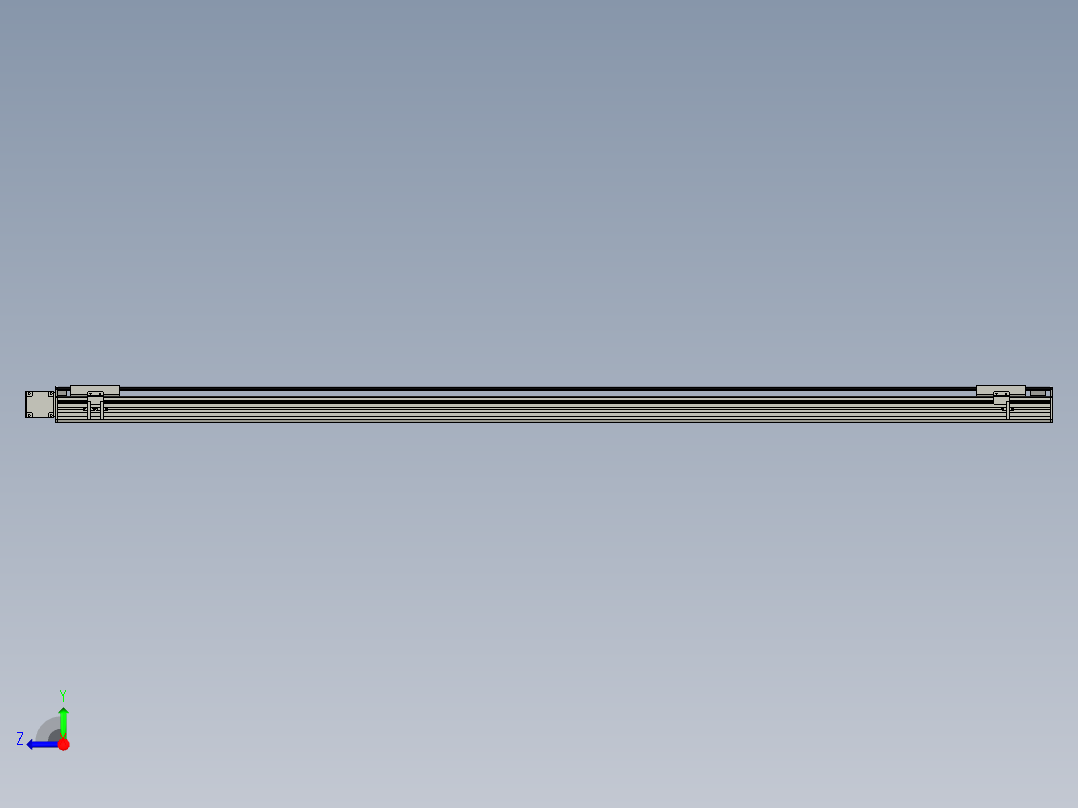 直线模组WG-LHB12-S2000-L(B)设计图纸右视图