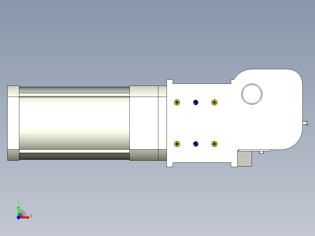 德克斯TUNKERS气缸数模KS_160_2_A00_T08_105GRAD前视图