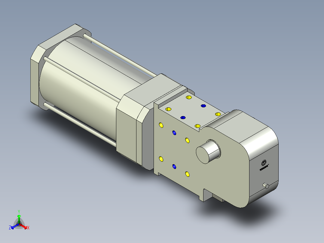 德克斯TUNKERS气缸数模KS_160_2_A00_T08_105GRAD正等轴测图