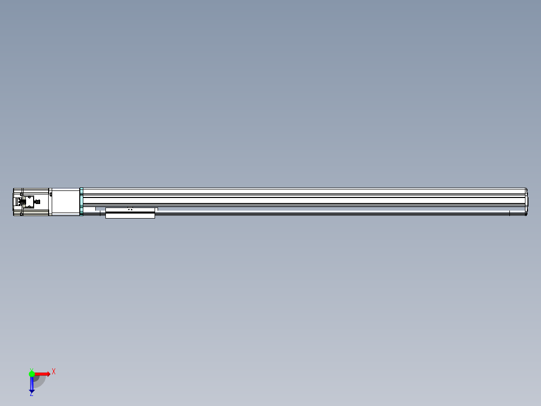 VF丝杆传动-一般环境VF14-Lxx-C-S1000-BC-ZP75-C3俯视图