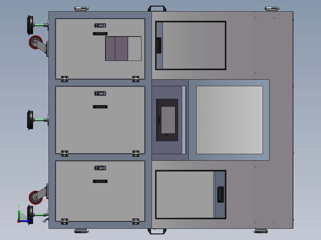 铜线分离设备机壳左视图