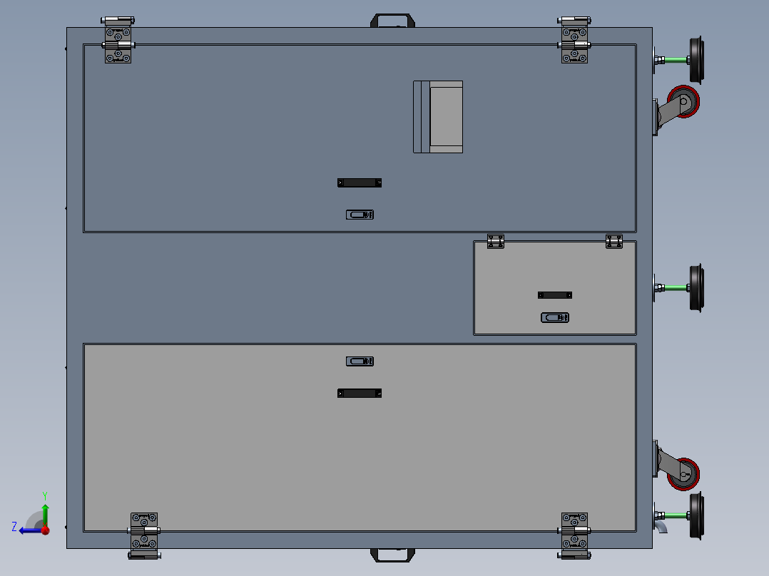 铜线分离设备机壳右视图