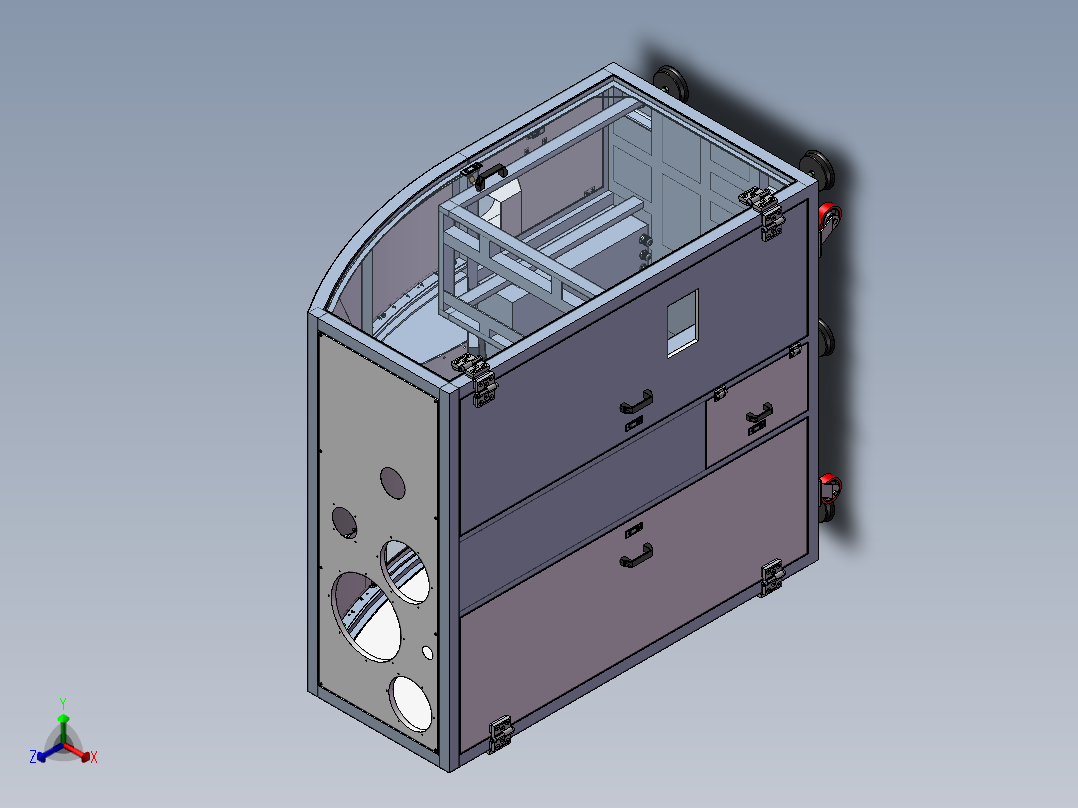 铜线分离设备机壳正等轴测图