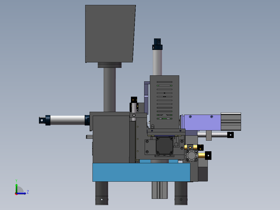 半自动表盘钻孔机sw18可编辑左视图