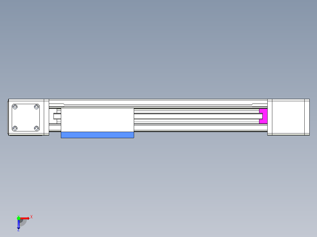 威洛博LB.GB同步带传动--欧规系列GB8-L192-S300-BL-P75-K俯视图