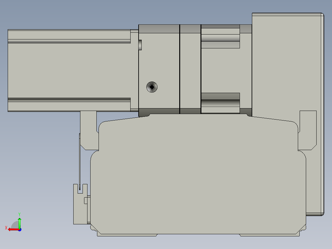 直线模组LHB21-L40-S550-LU设计图纸后视图
