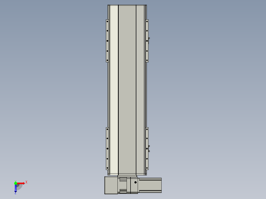 直线模组LHB21-L40-S550-LU设计图纸俯视图