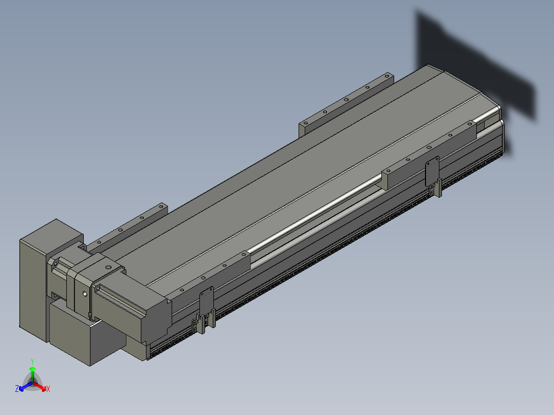 直线模组LHB21-L40-S550-LU设计图纸正等轴测图