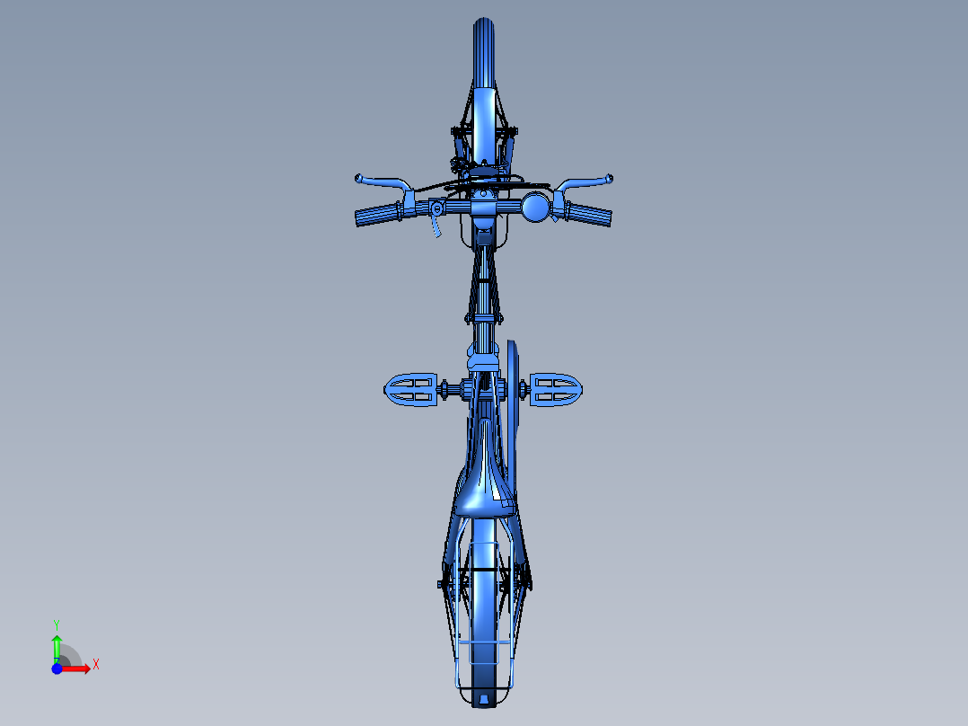 71---可折叠自行车模型UG 7.0三维图纸模型设计图纸前视图