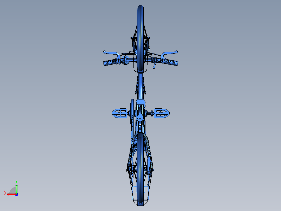 71---可折叠自行车模型UG 7.0三维图纸模型设计图纸后视图
