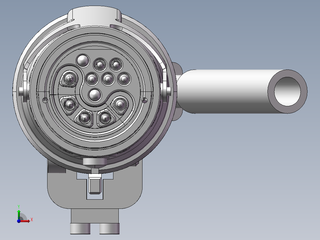 通用自动打螺丝机构3D模型前视图