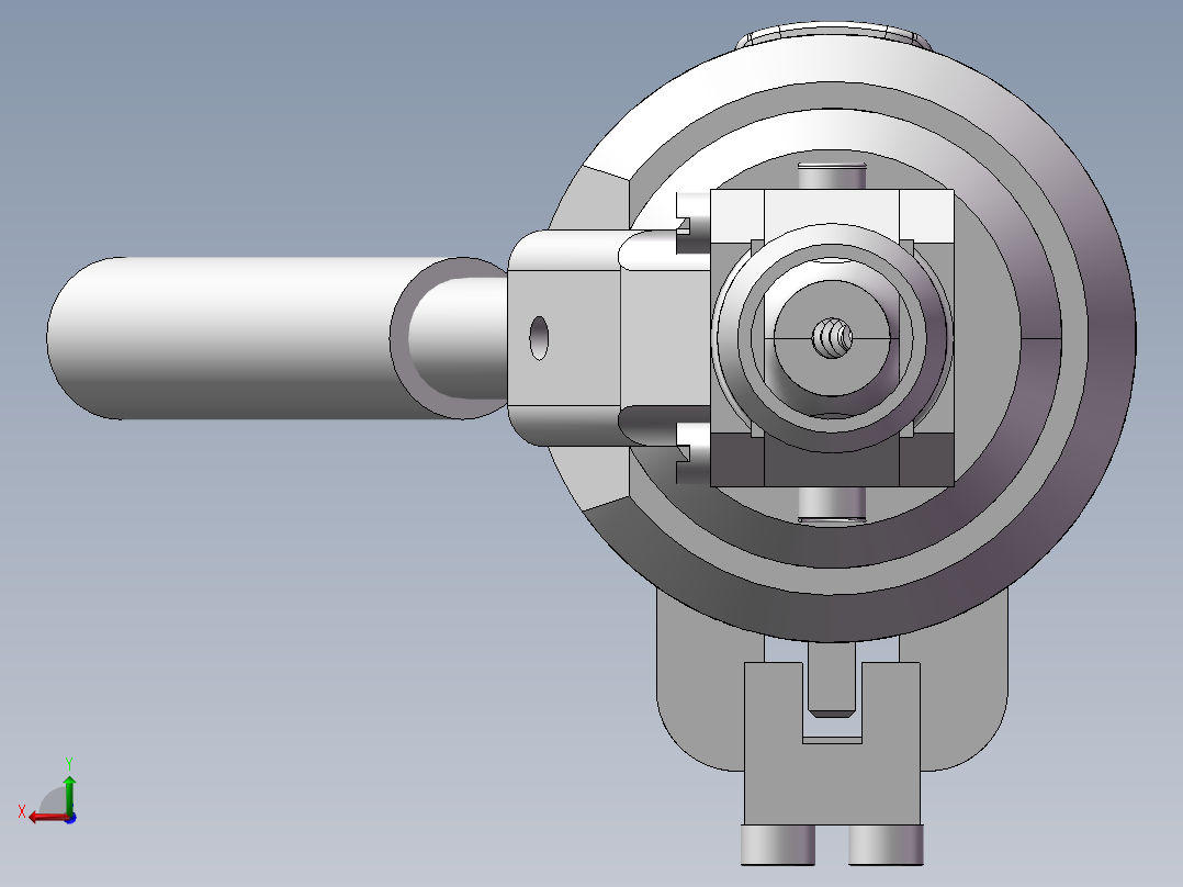 通用自动打螺丝机构3D模型后视图