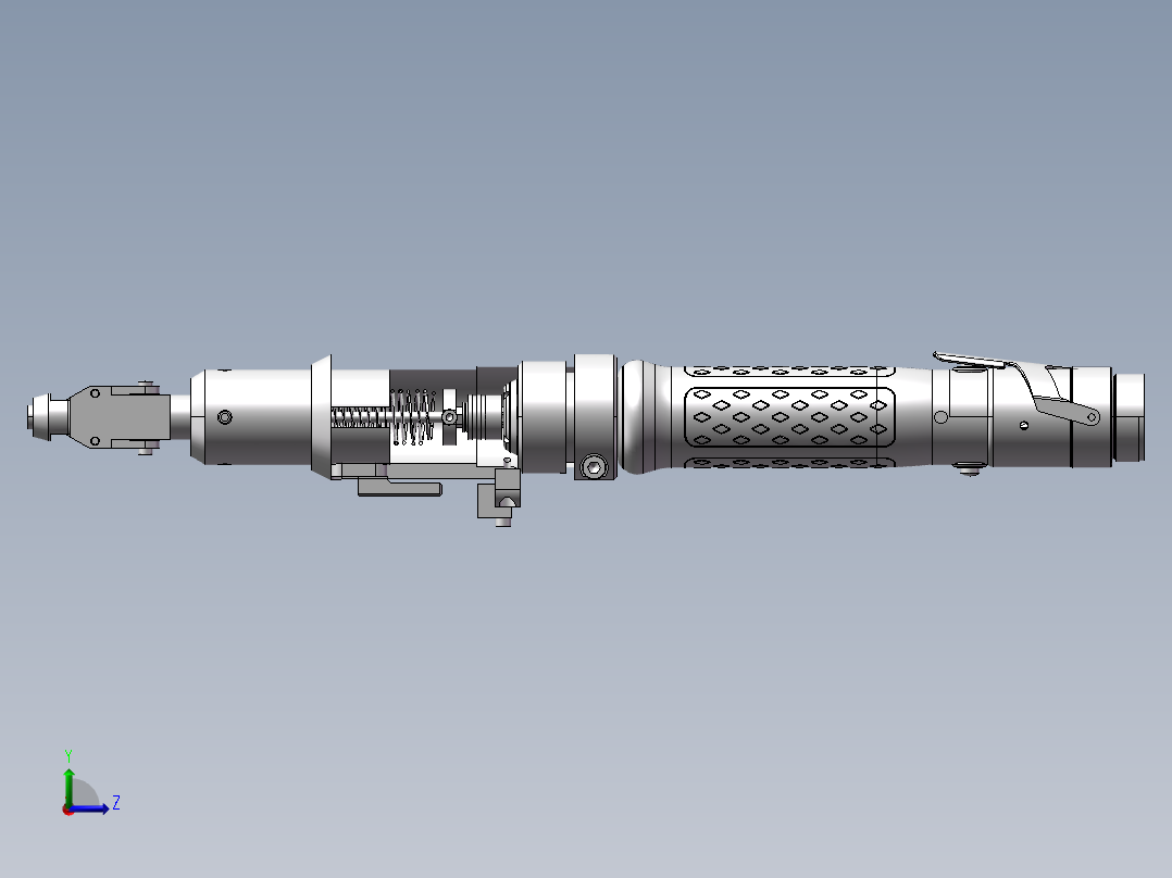 通用自动打螺丝机构3D模型左视图