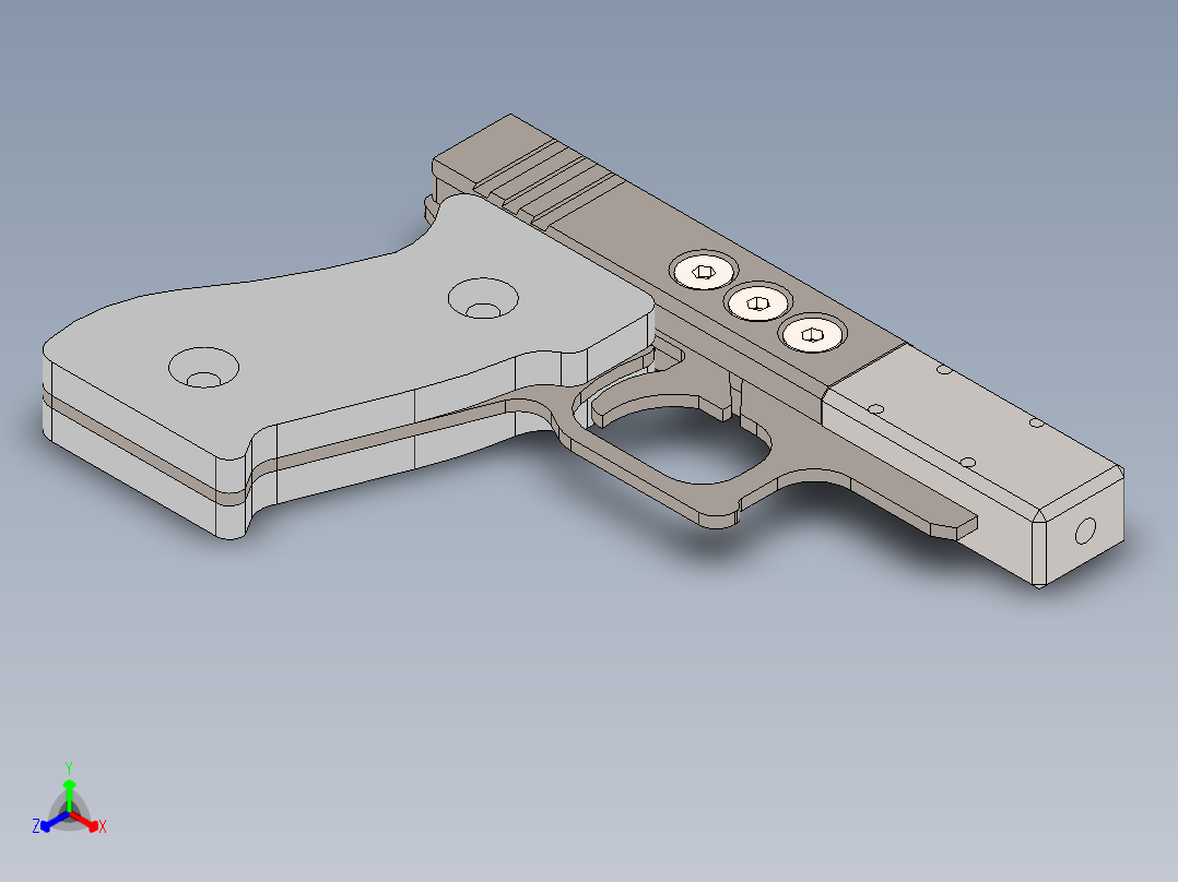 手枪国标gb22正等轴测图