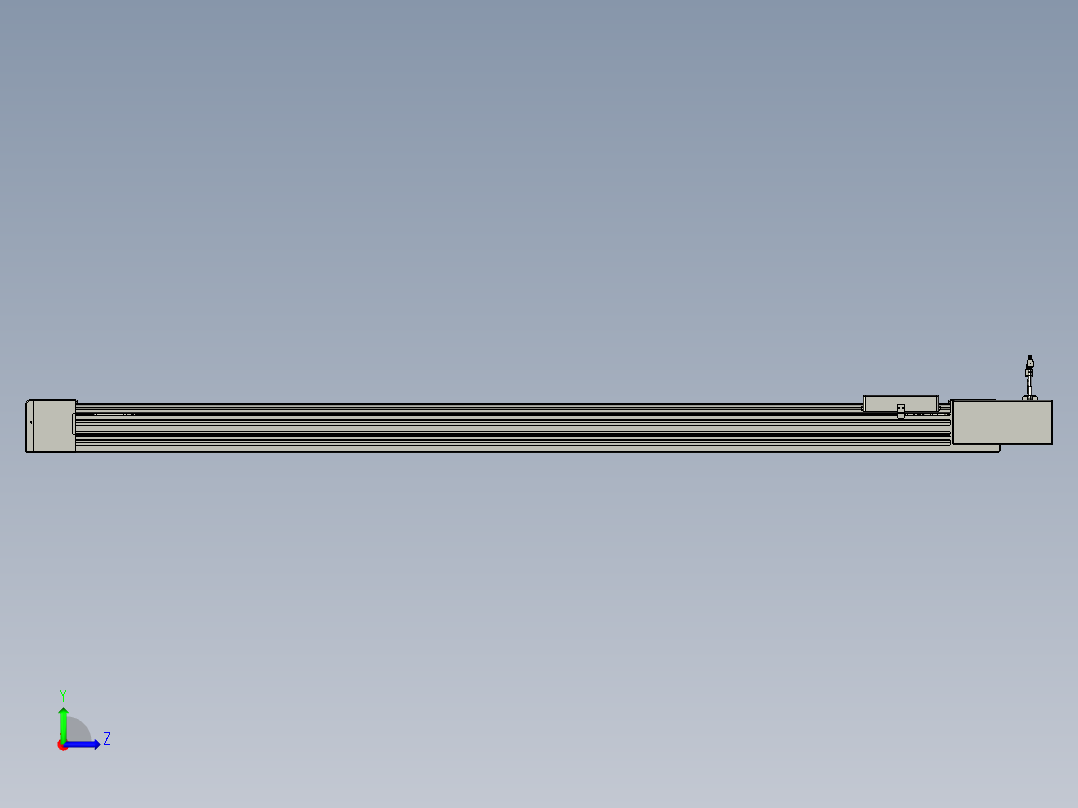 威洛博直线电机模组EB8-L100-S1550-BR-P75-MS3左视图