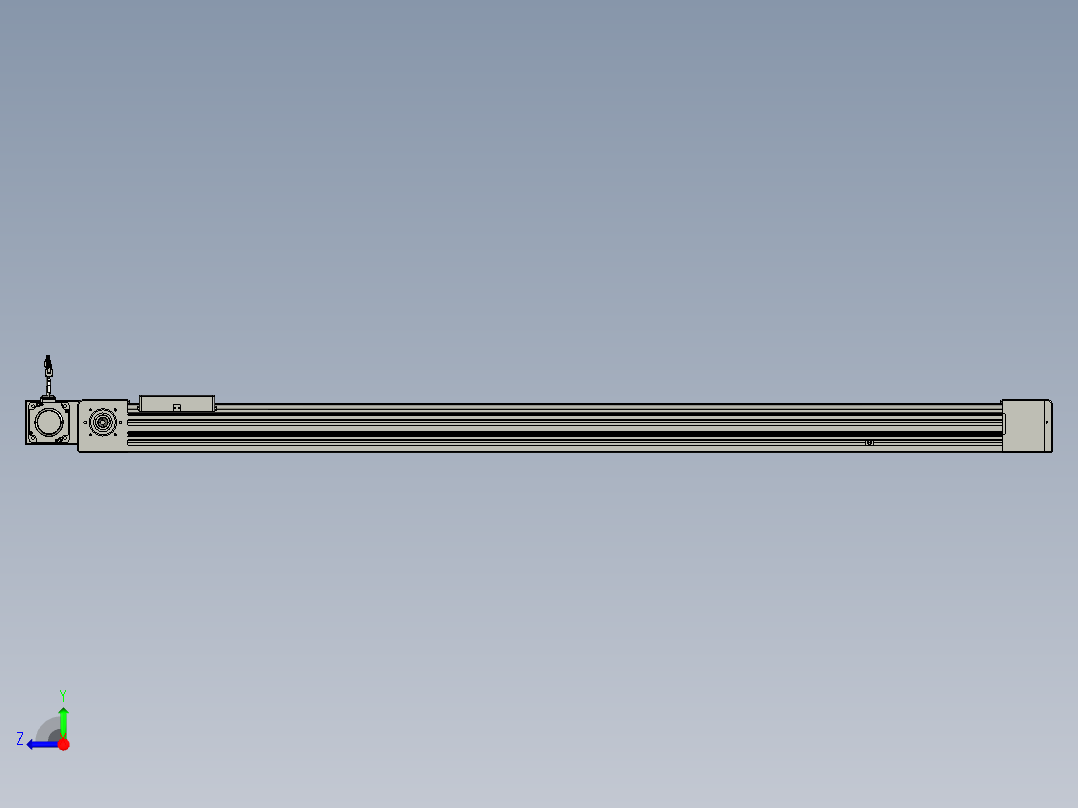 威洛博直线电机模组EB8-L100-S1550-BR-P75-MS3右视图