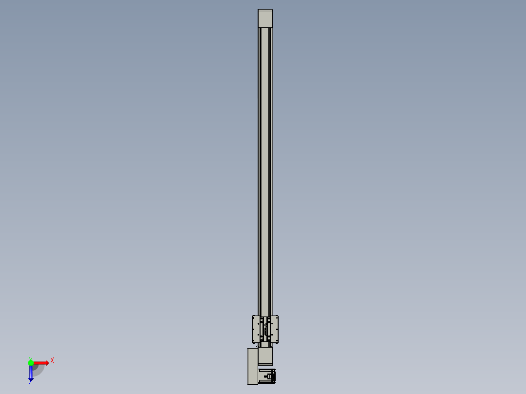 威洛博直线电机模组EB8-L100-S1550-BR-P75-MS3俯视图