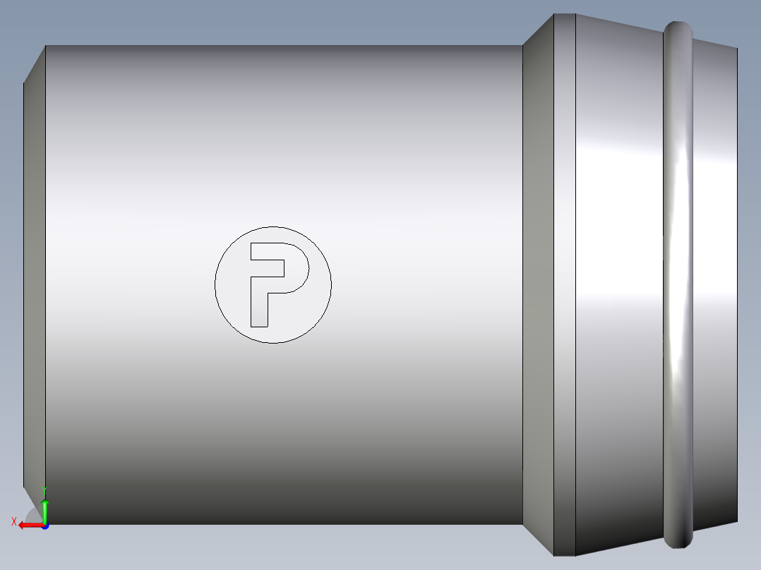 卡套式工业通用硬管接头EO_Schweisskegel_SKA38X6后视图