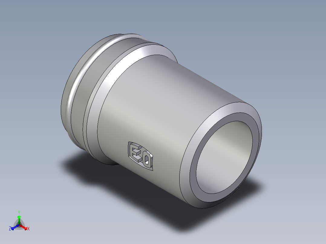 卡套式工业通用硬管接头EO_Schweisskegel_SKA38X6正等轴测图