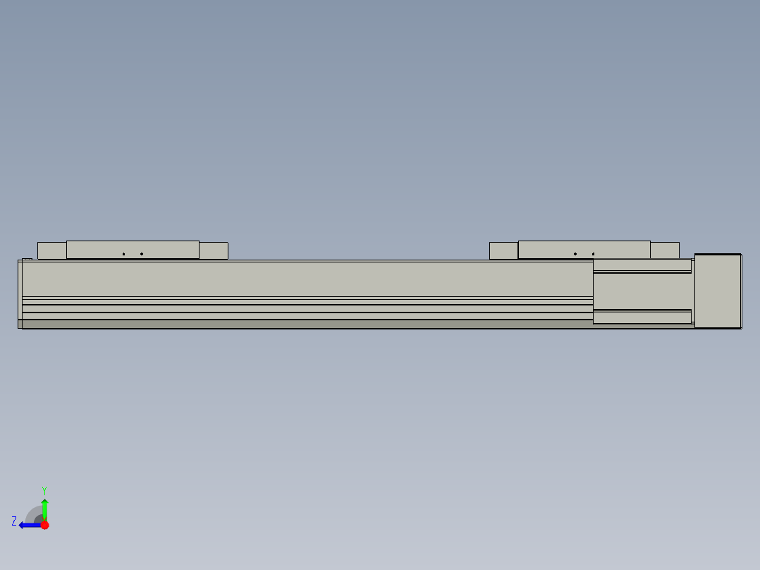直线模组LHC17-S500-R设计图纸右视图