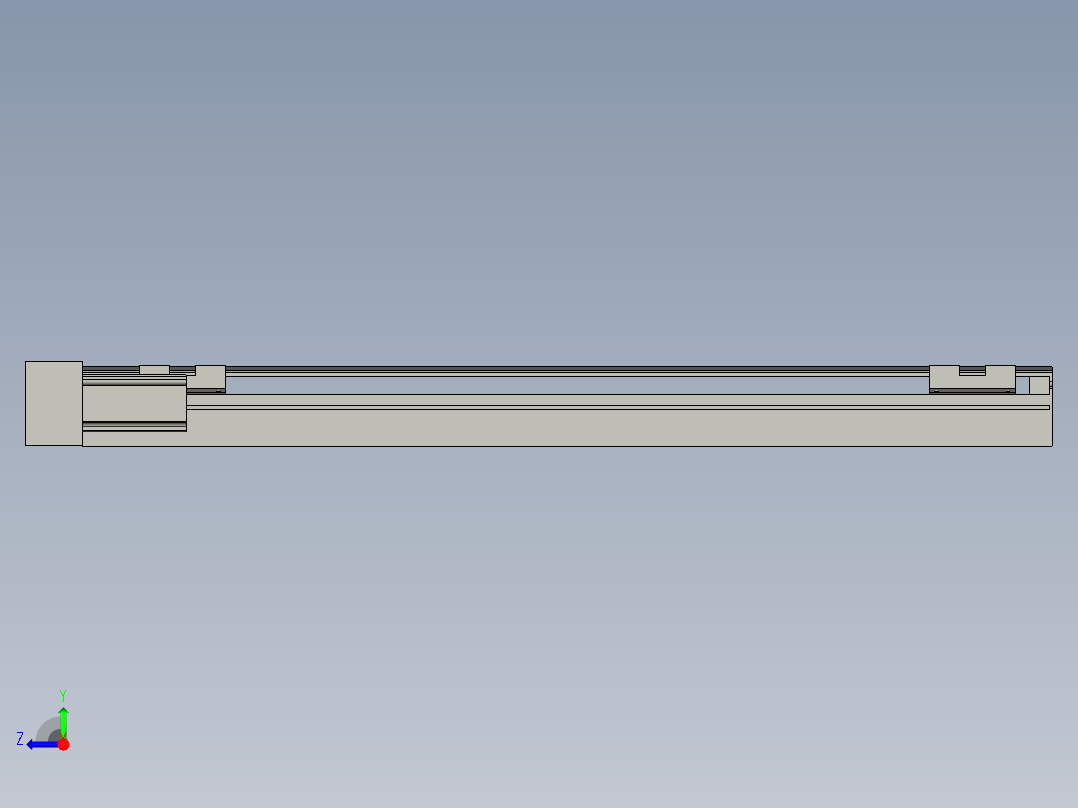 直线模组LHA6-S550-L-100W(16丝杆)设计图纸右视图